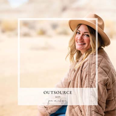 Podcast cover episode 24 "Outsource" with Jan Madigan