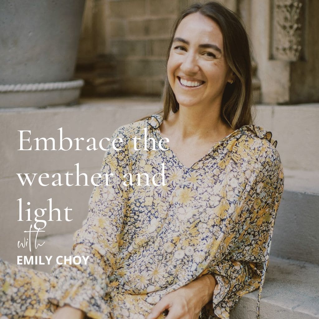 Sustainable Podcast Cover Episode 84 "How to embrace weather and light in photography with Emily Choy"